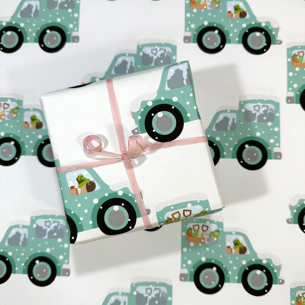 Collecting the Christmas Veg - Christmas Paper & Gift Card Set