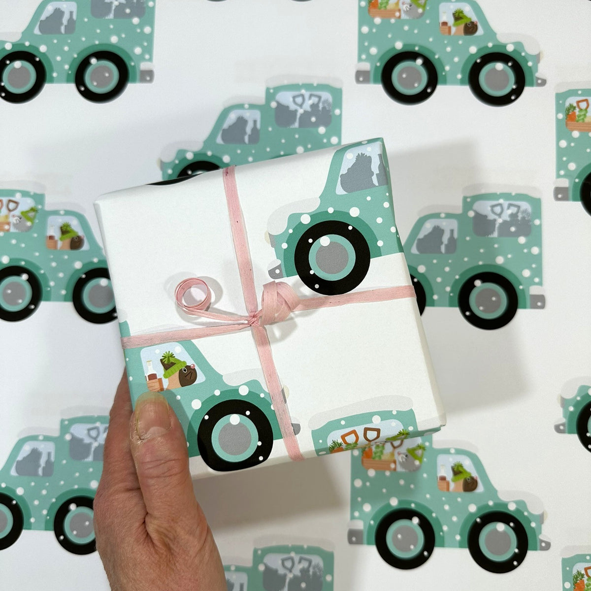 Collecting the Christmas Veg - Christmas Paper & Gift Card Set