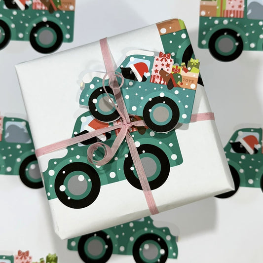Delivering the Christmas Presents - Christmas Paper & Gift Card Set