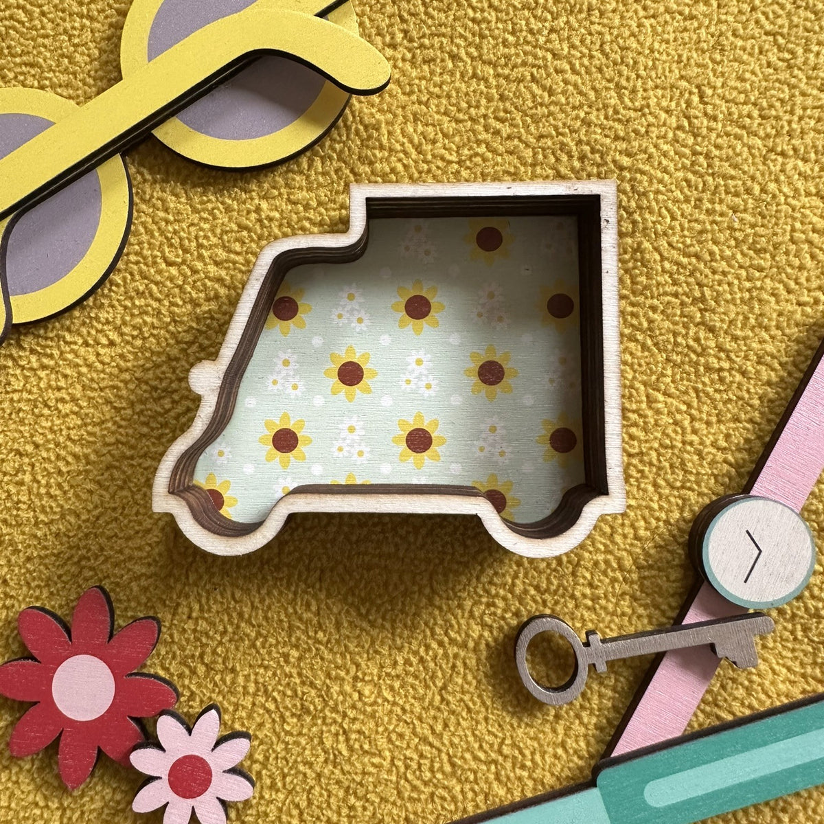 Wooden Trinket Box - Mobile Flower Shop Van