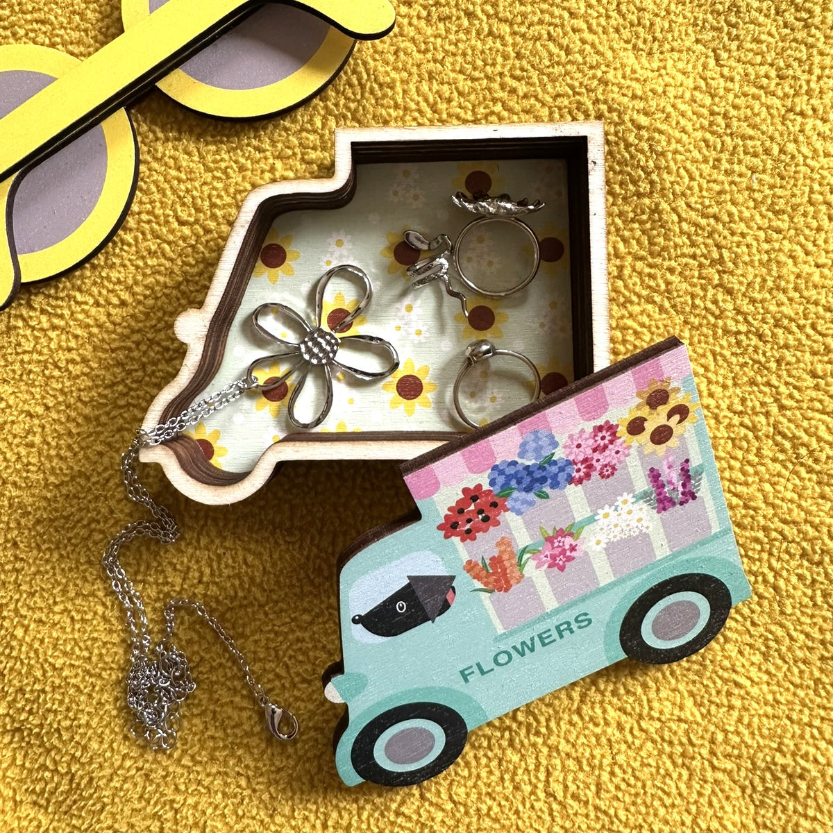 Wooden Trinket Box - Mobile Flower Shop Van