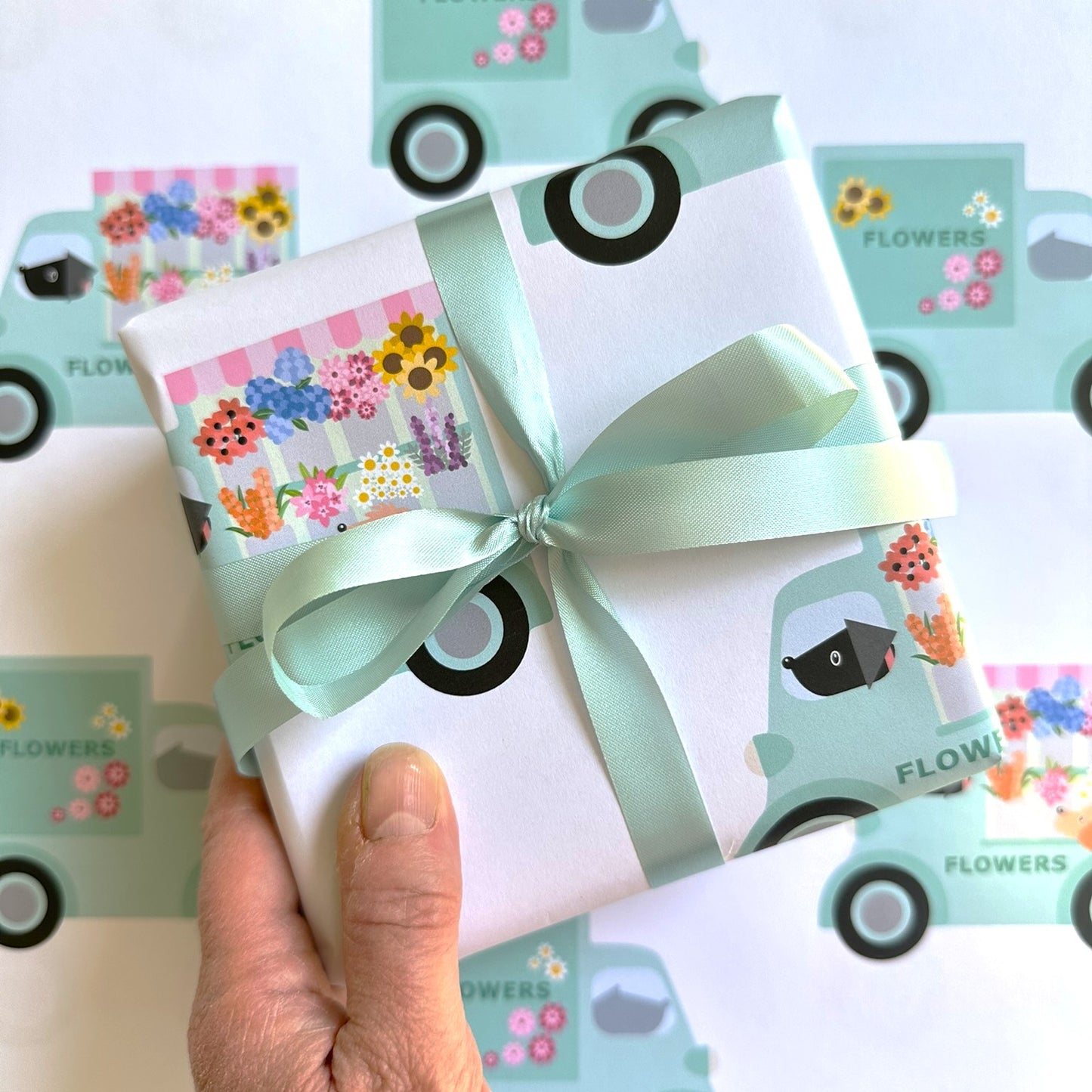 Flower Van Wrapping paper
