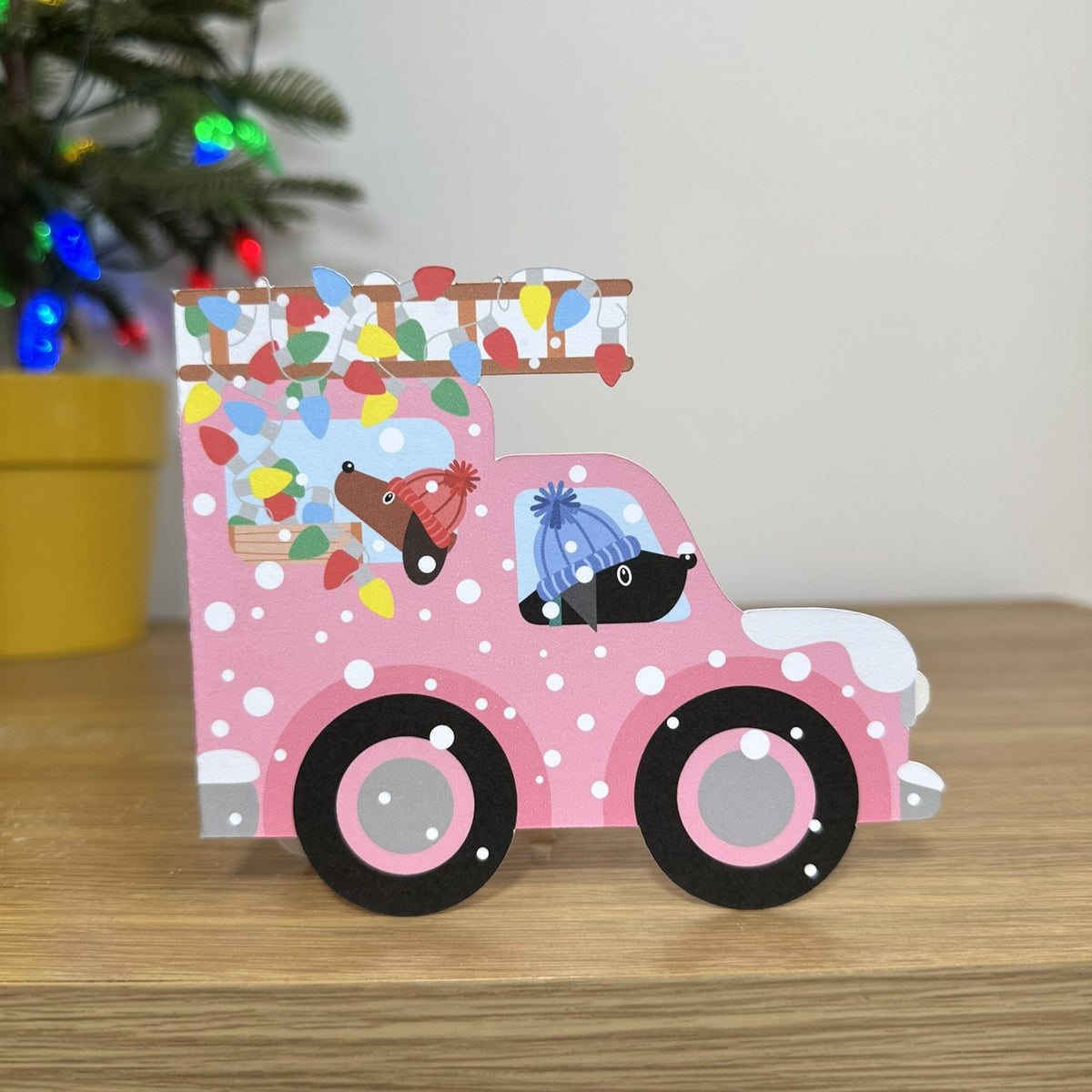 Putting Up The Christmas Light - Cut out Card