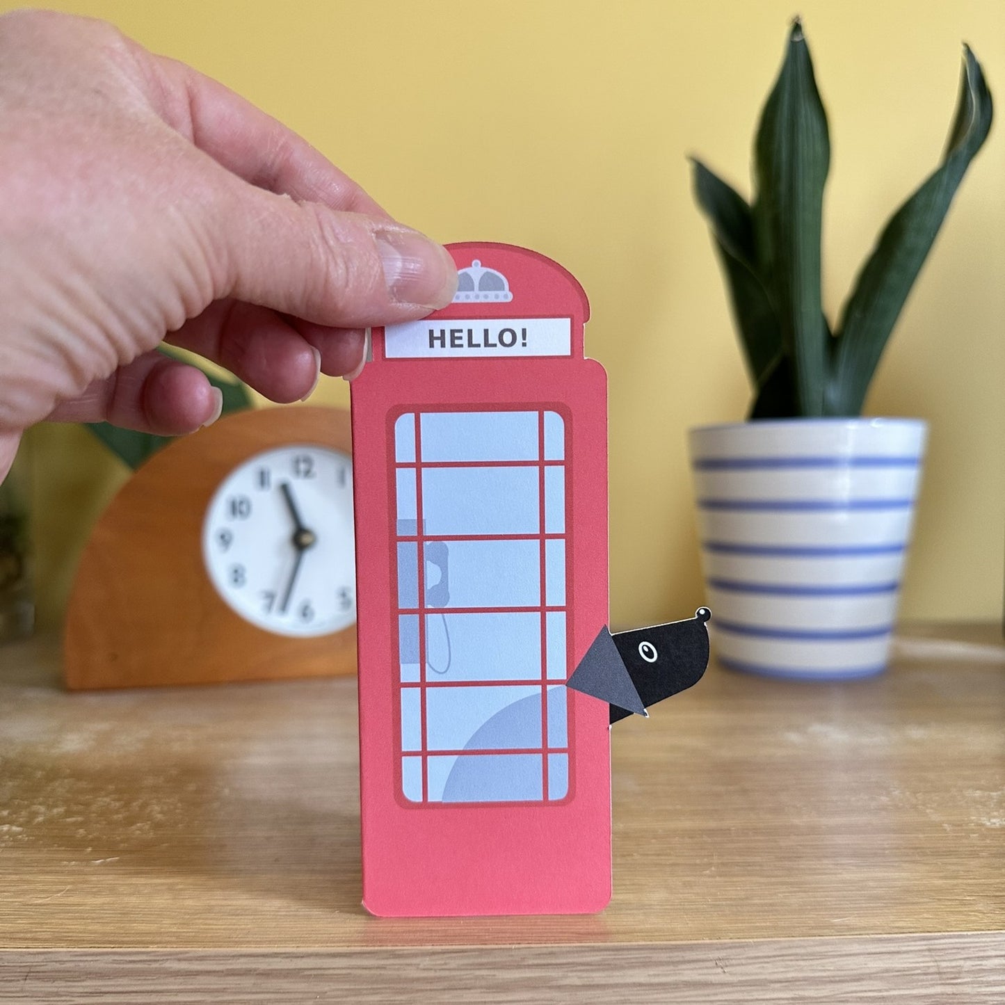 Red phone box cut out card