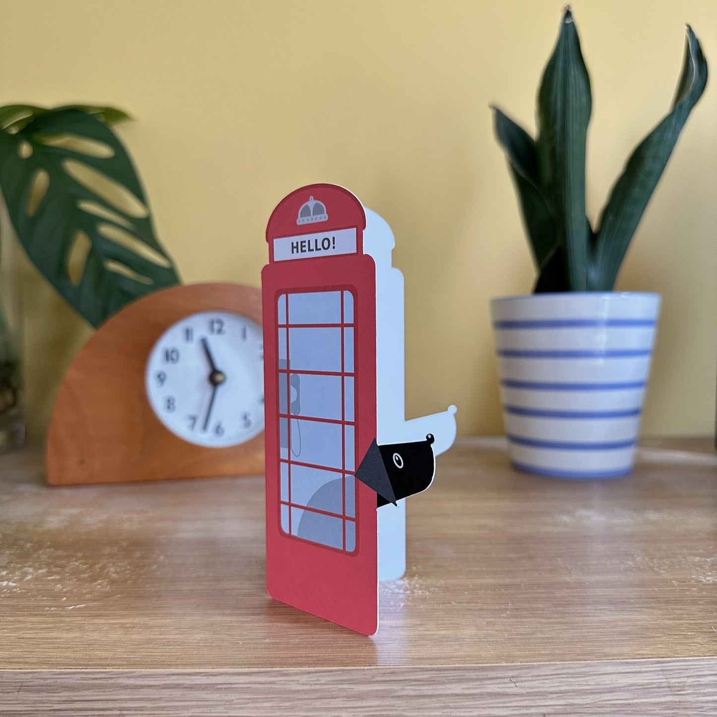 Red phone box cut out card