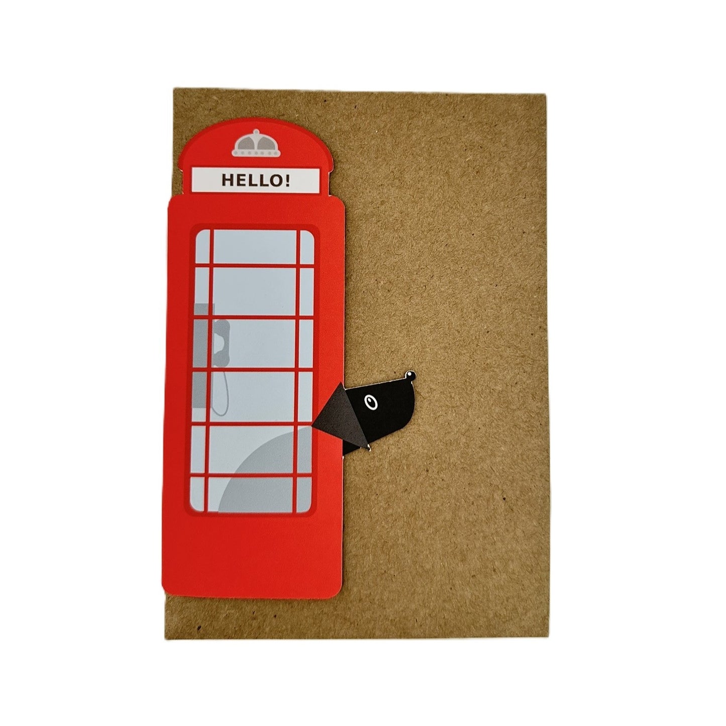 Red phone box cut out card