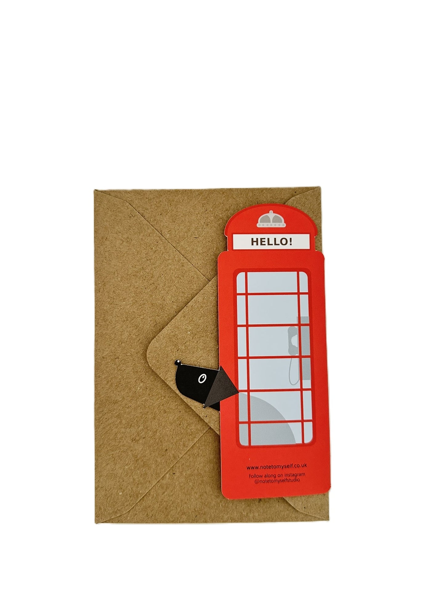 Red phone box cut out card