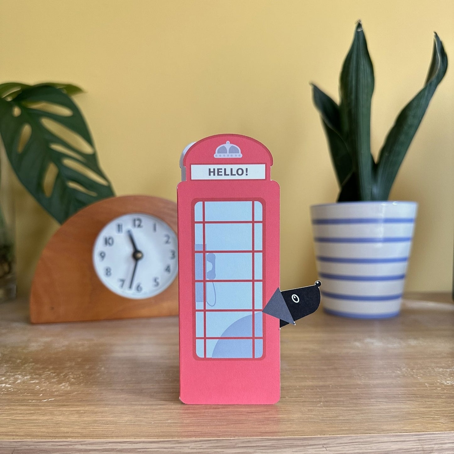 Red phone box cut out card