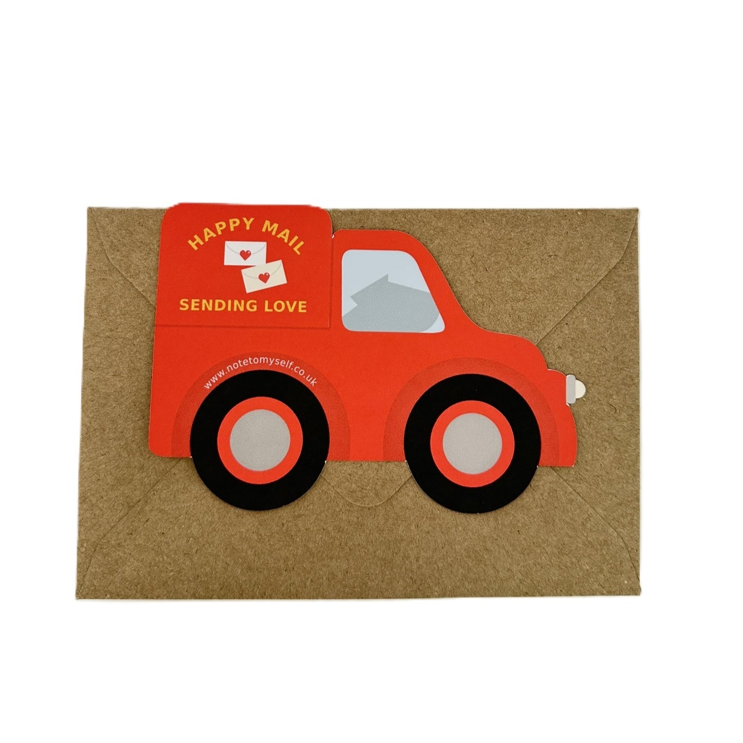 Happy Mail Post Van cut out card