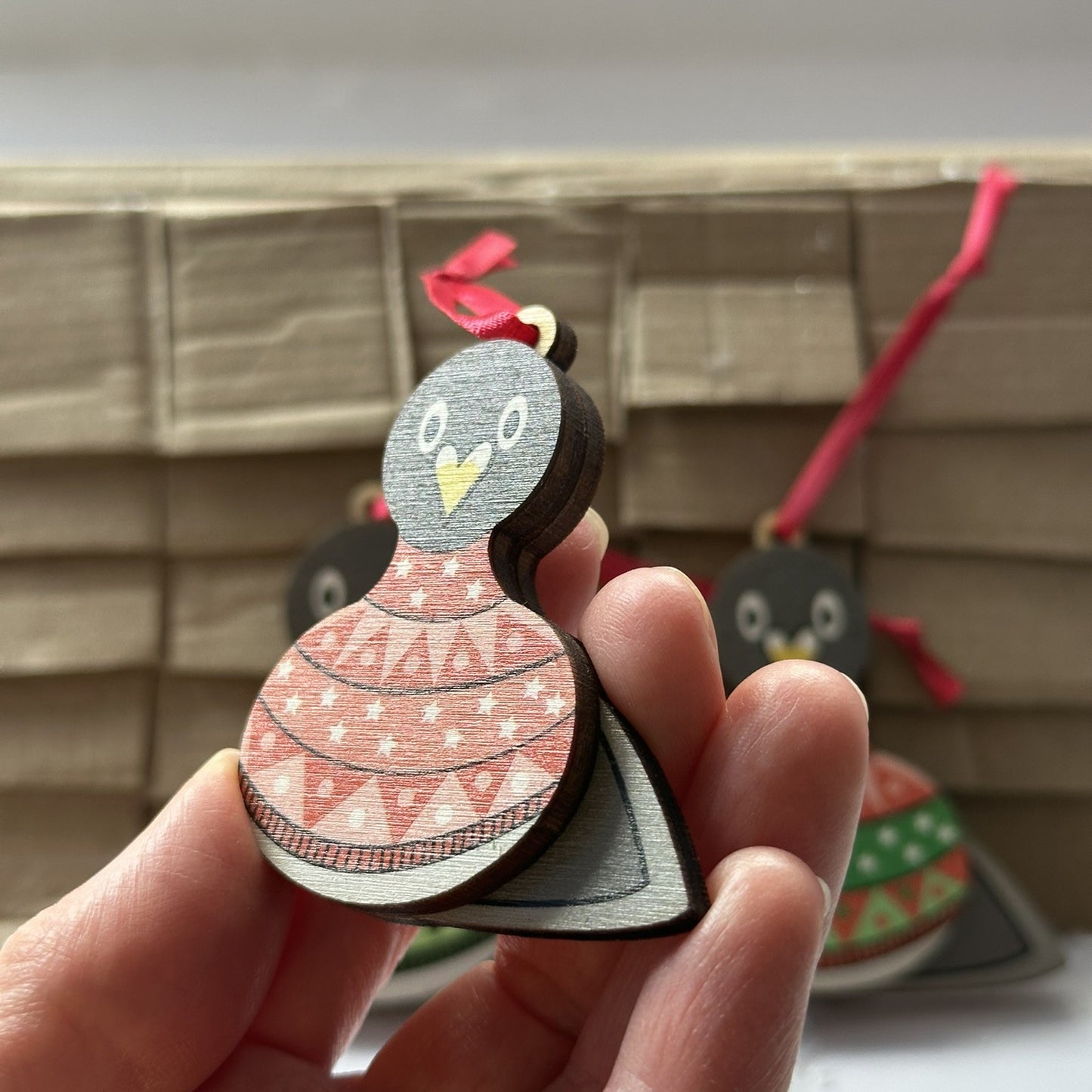 Pigeon Family of Three, Tree Decoration