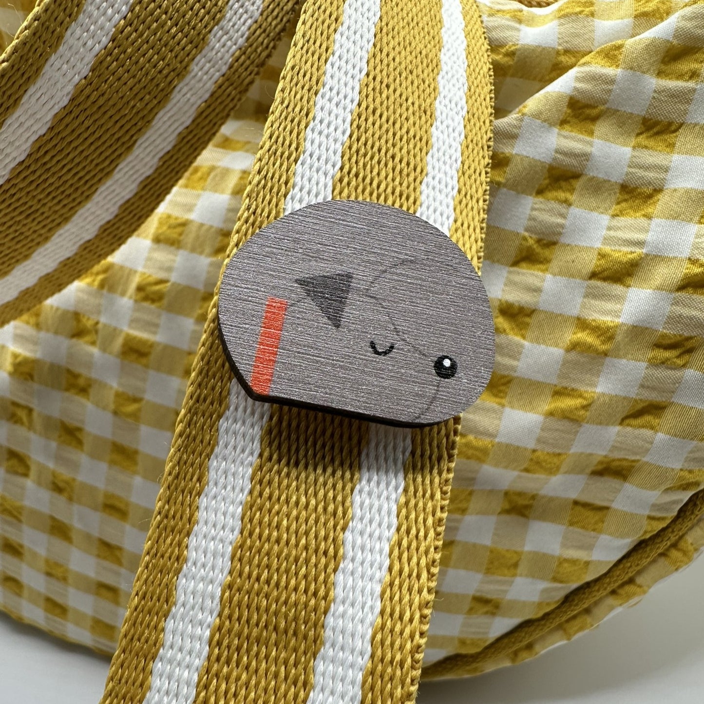 Staffy Dog Sleeping - Wooden Pin Badge
