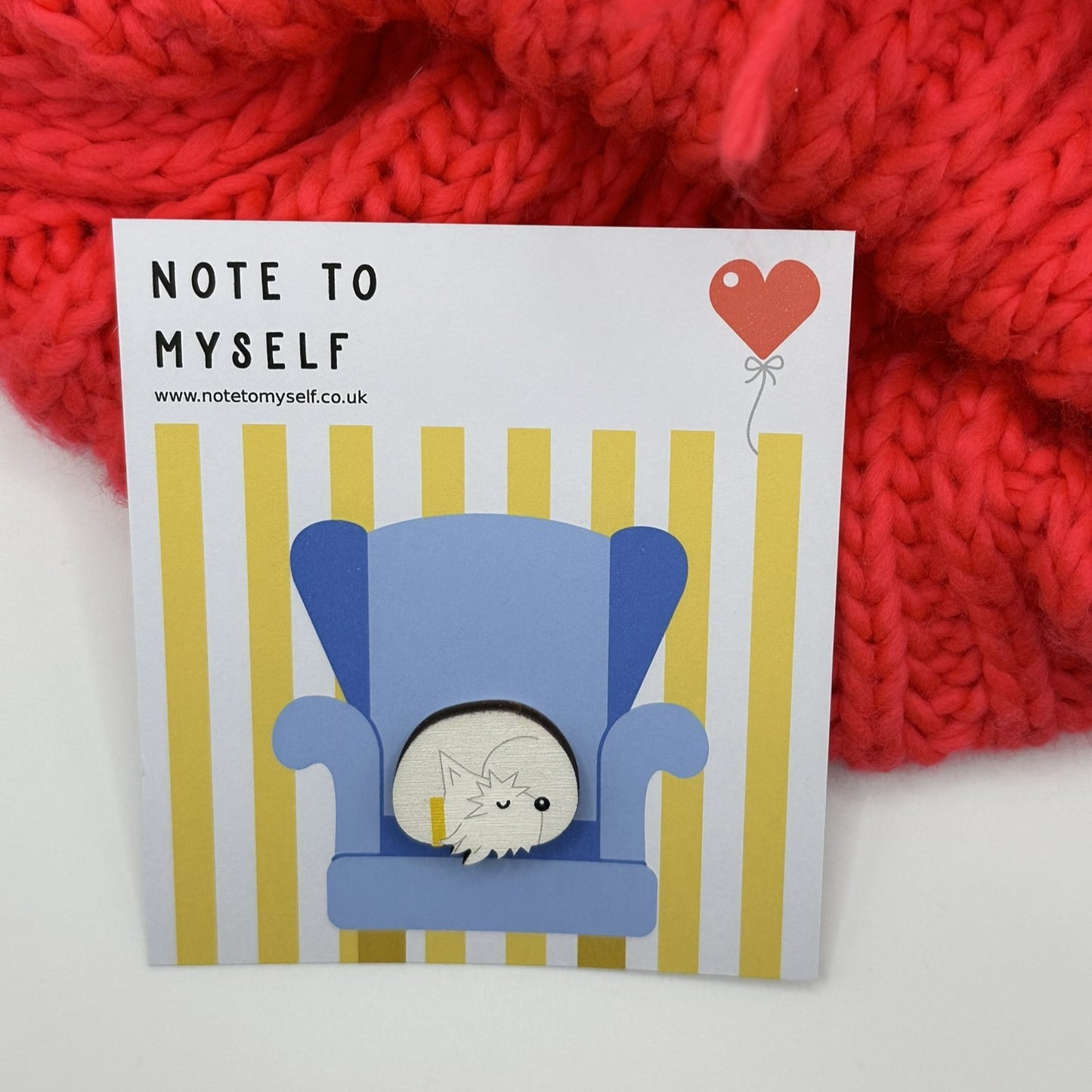 Westie Dog Sleeping - Wooden Pin Badge