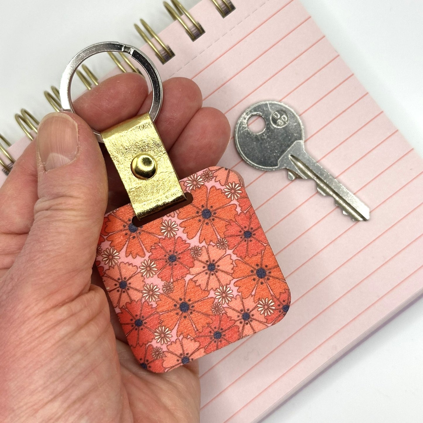 August Birth Flower Keychain