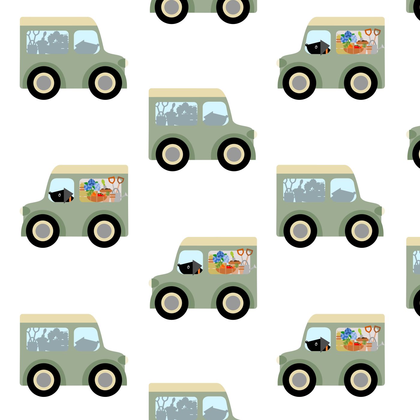 Off to the Allotment, Gardening Themed Gift Paper