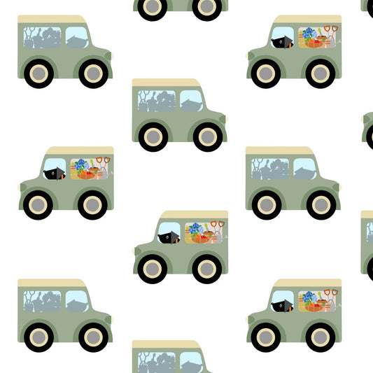 Off to the Allotment, Gardening Themed Gift Paper