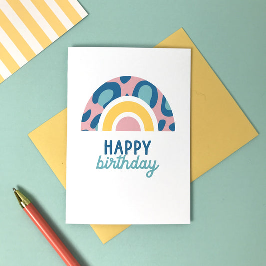Rainbow Birthday Wishes Card