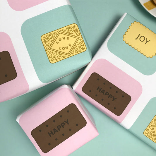 Happy Biscuit Wrapping Paper