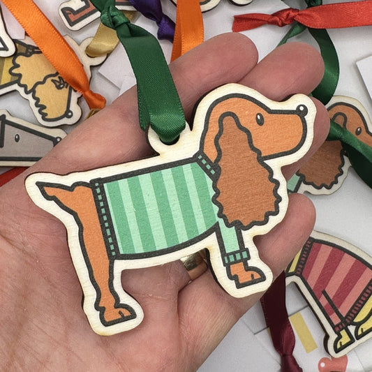 Cocker Spaniel Hanging Decoration - Gift Tag - Bag Charm