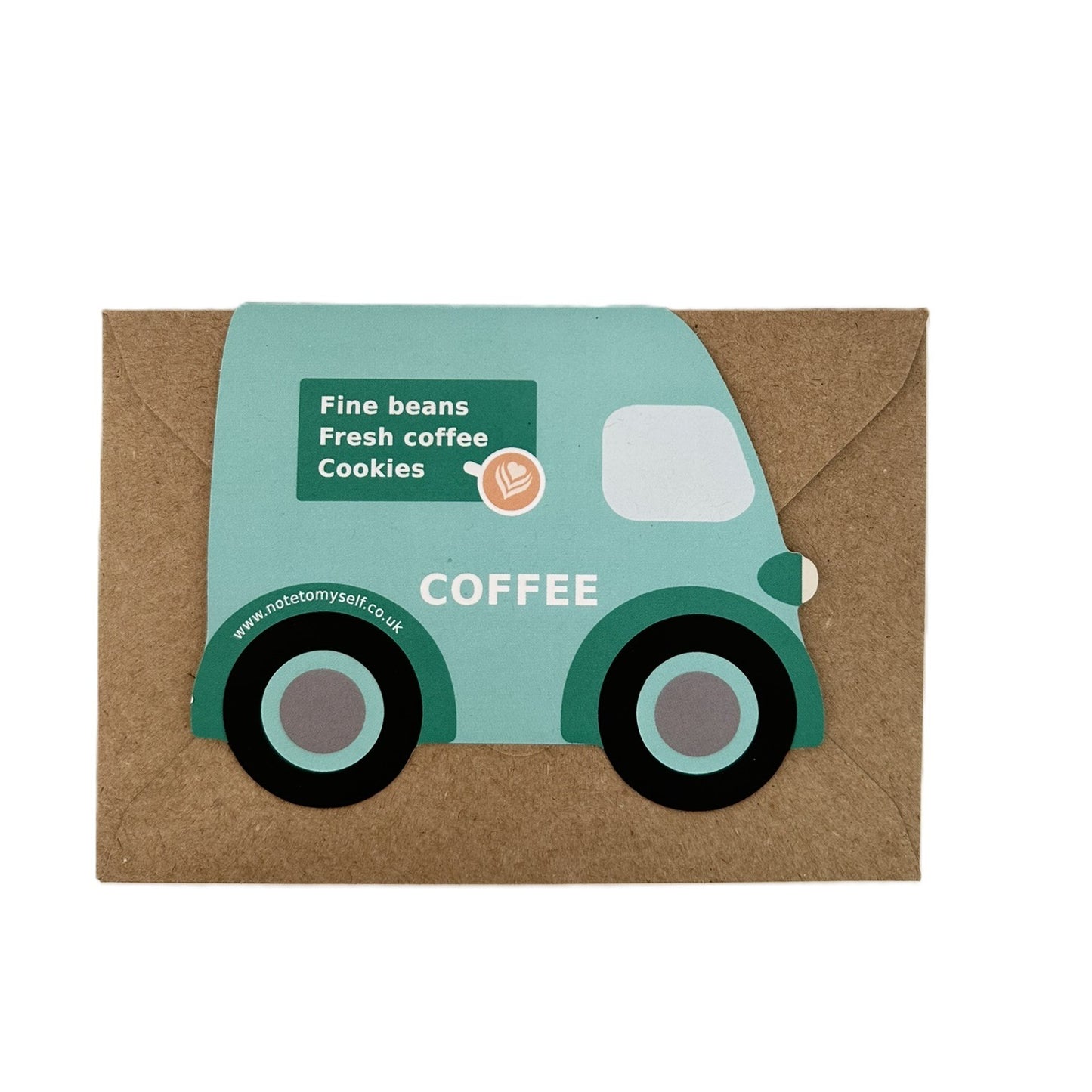 Coffee van shaped card