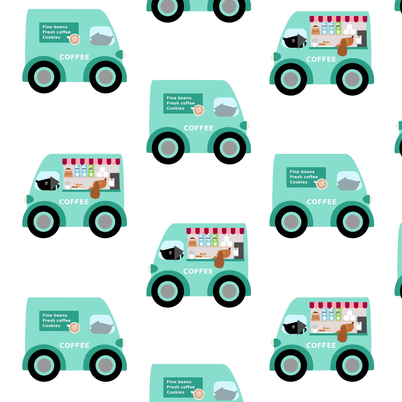 Coffee Van Wrapping Paper