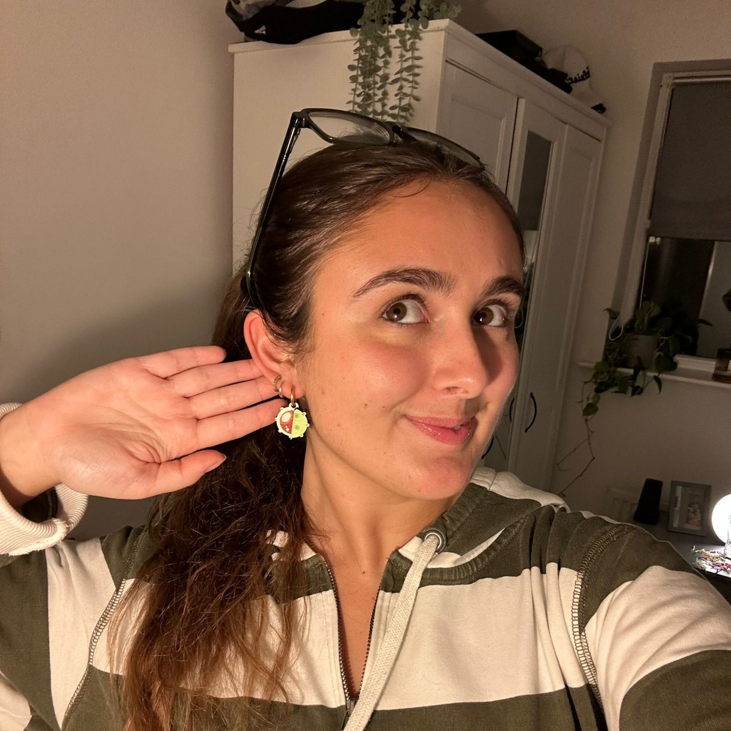 Playful Wooden Conker Earrings