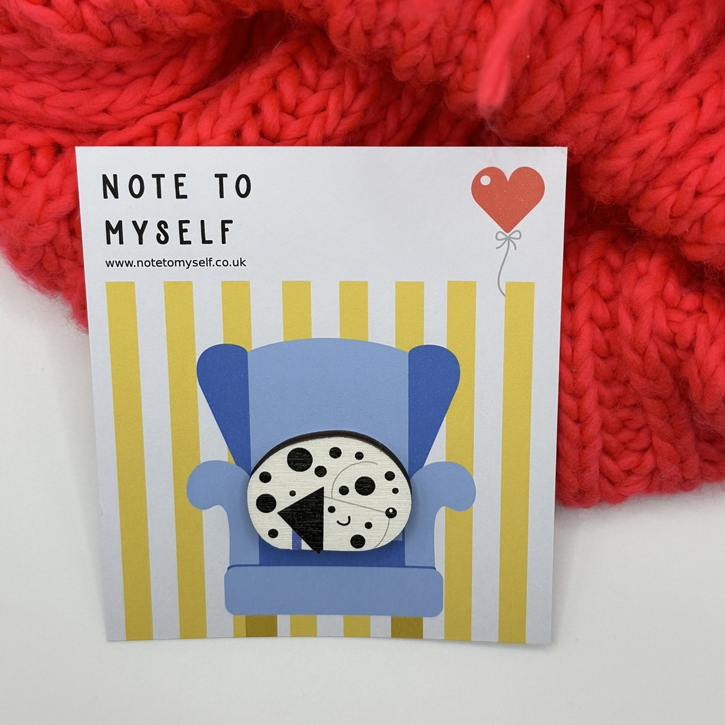 Dalmatian Sleeping - Wooden Pin Badge