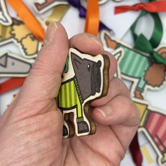 French Bulldog Hanging Decoration- Gift Tag - Bag Charm