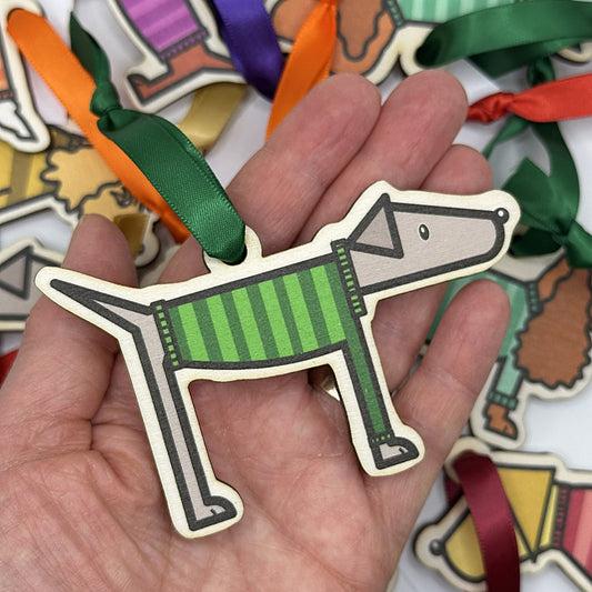 Greyhound/Whippet Hanging Decoration - Gift Tag - Bag Charm