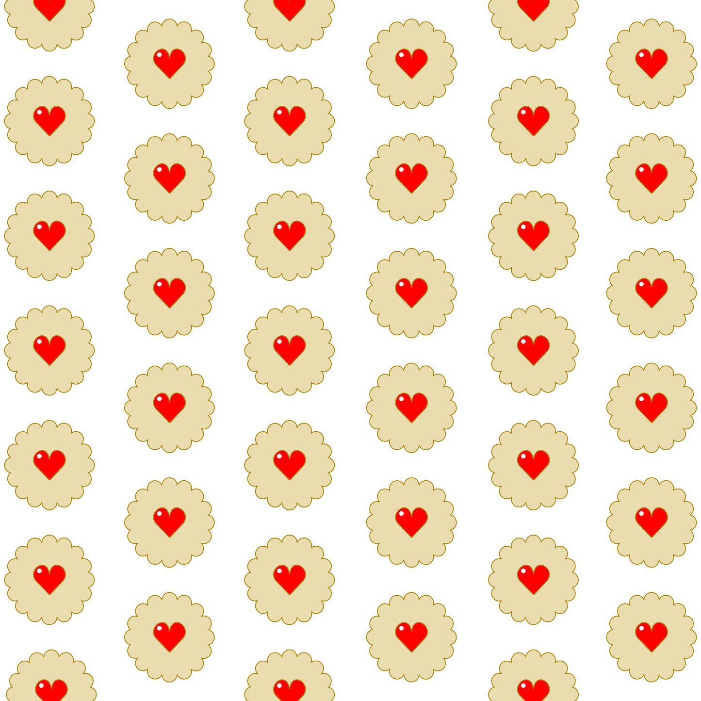 Jam Heart Biscuit Wrapping Paper