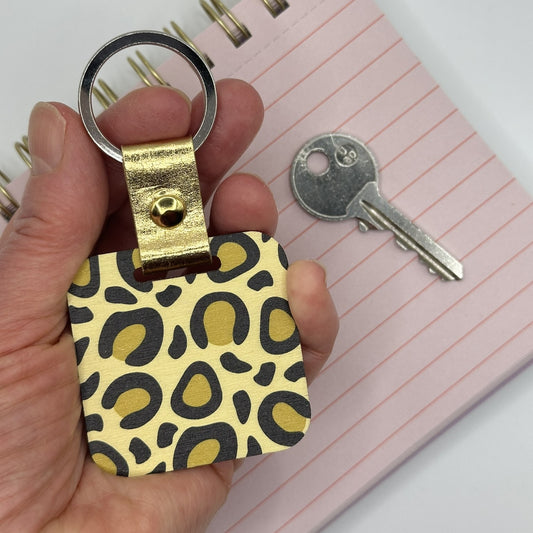 Leopard Print Keyring