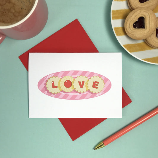 LOVE Jam Biscuits Card