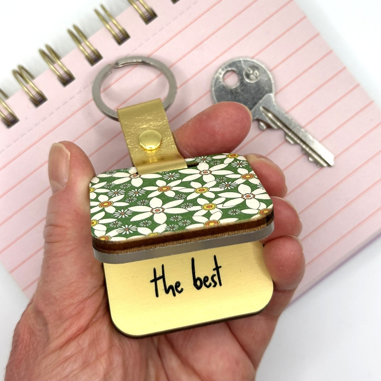 December Birth Flower Keyring