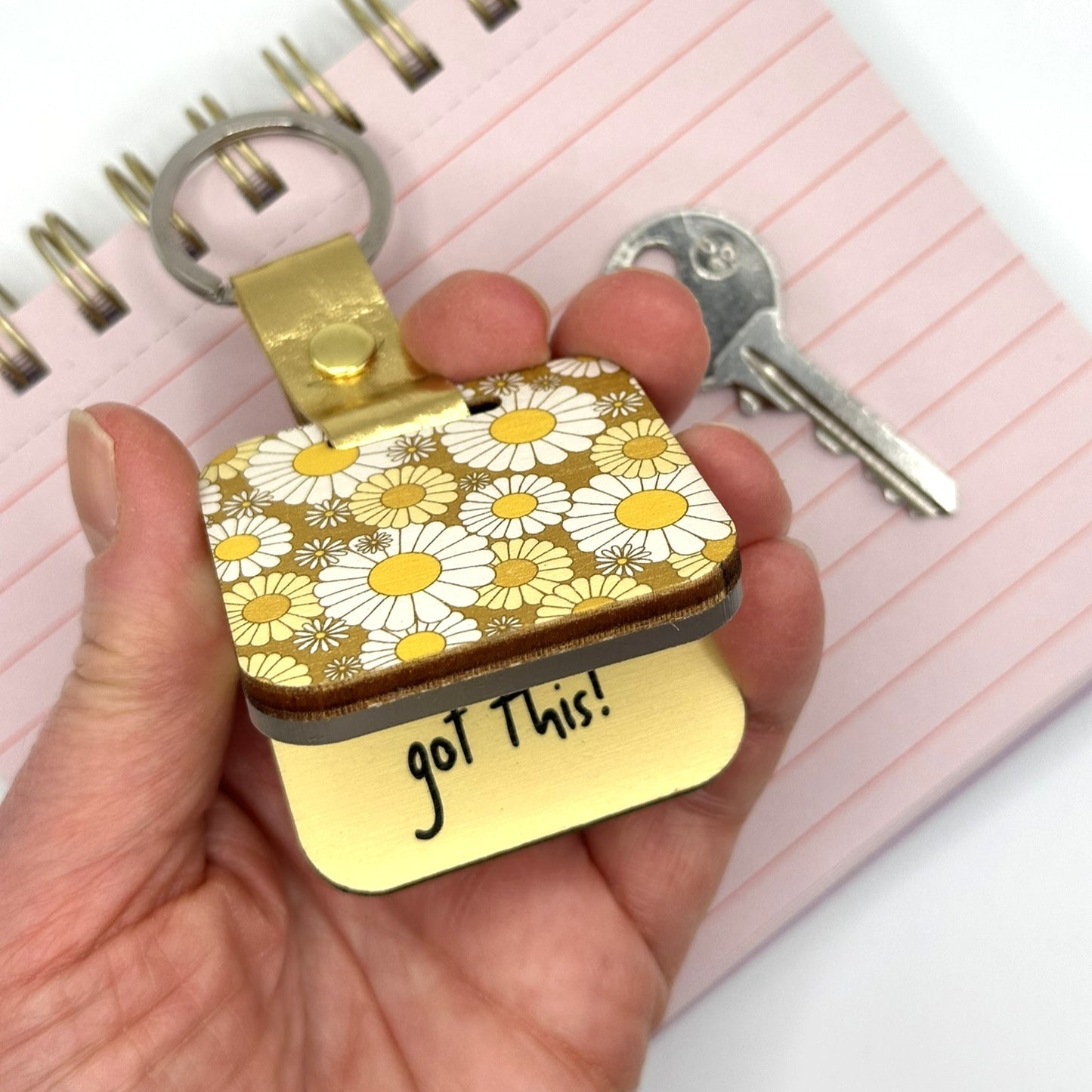 April Birth Flower Keychain