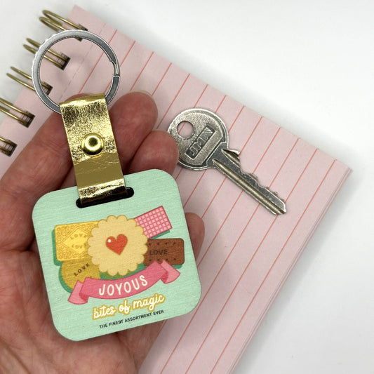 Biscuit Tin Keyring with Hidden Mirror
