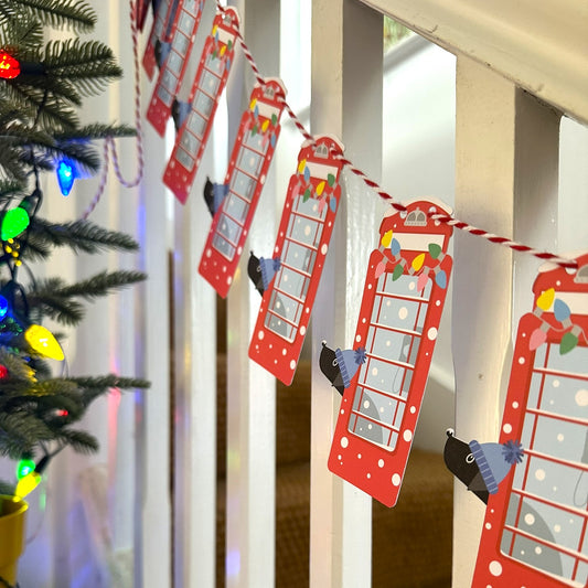 Christmas Red Phone Box - Festive Garlands