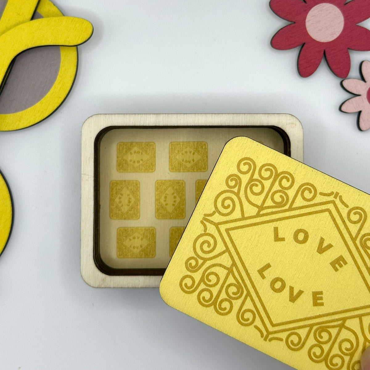 Wooden Trinket Box - Custard Cream Biscuit Shaped