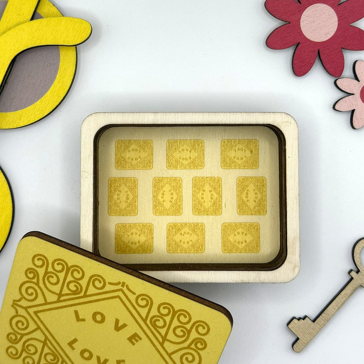 Wooden Trinket Box - Custard Cream Biscuit Shaped