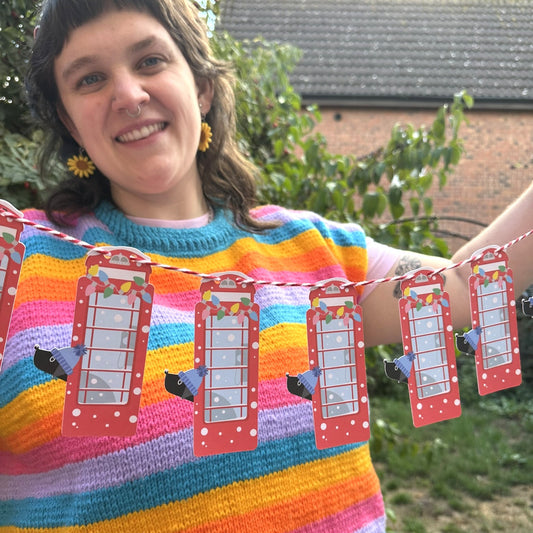 Christmas Red Phone Box - Festive Garlands
