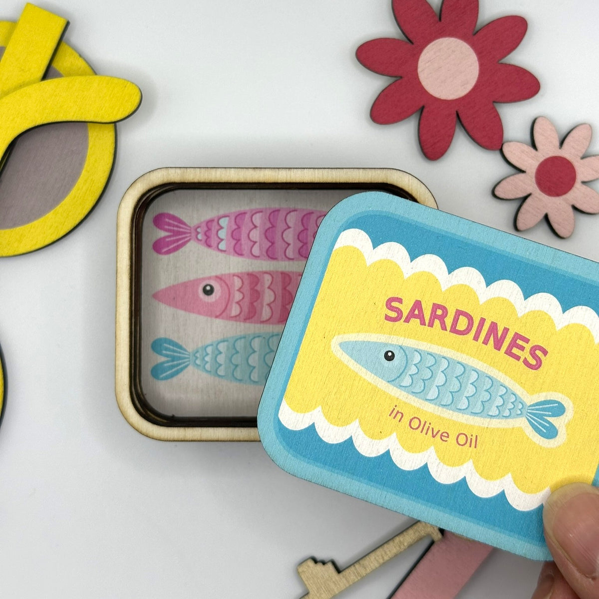 Wooden Trinket Box - Sardine Tin Shaped