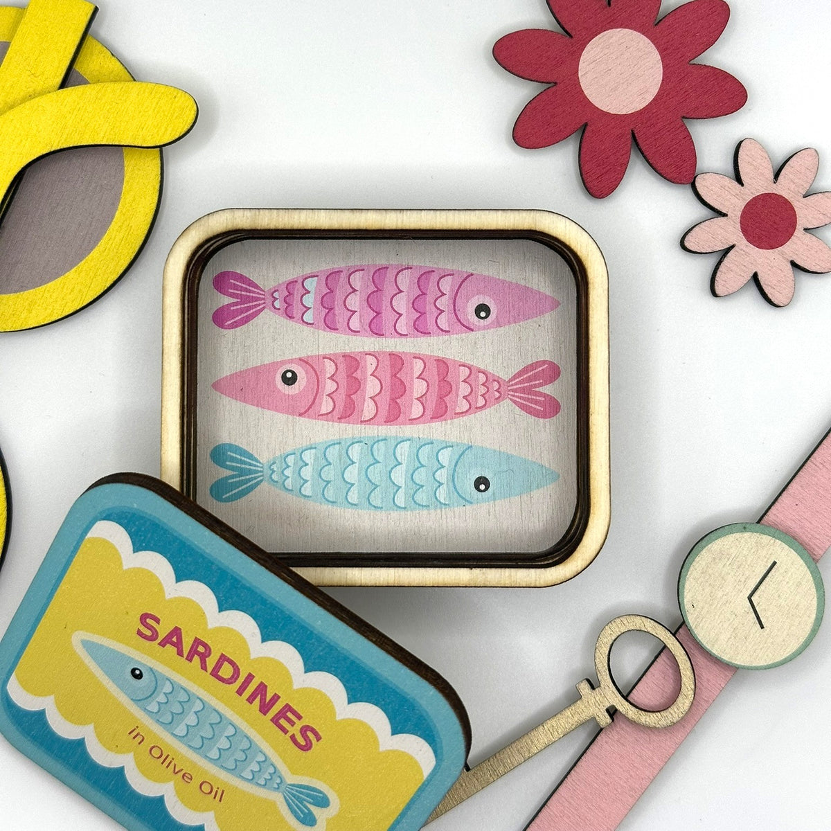 Wooden Trinket Box - Sardine Tin Shaped