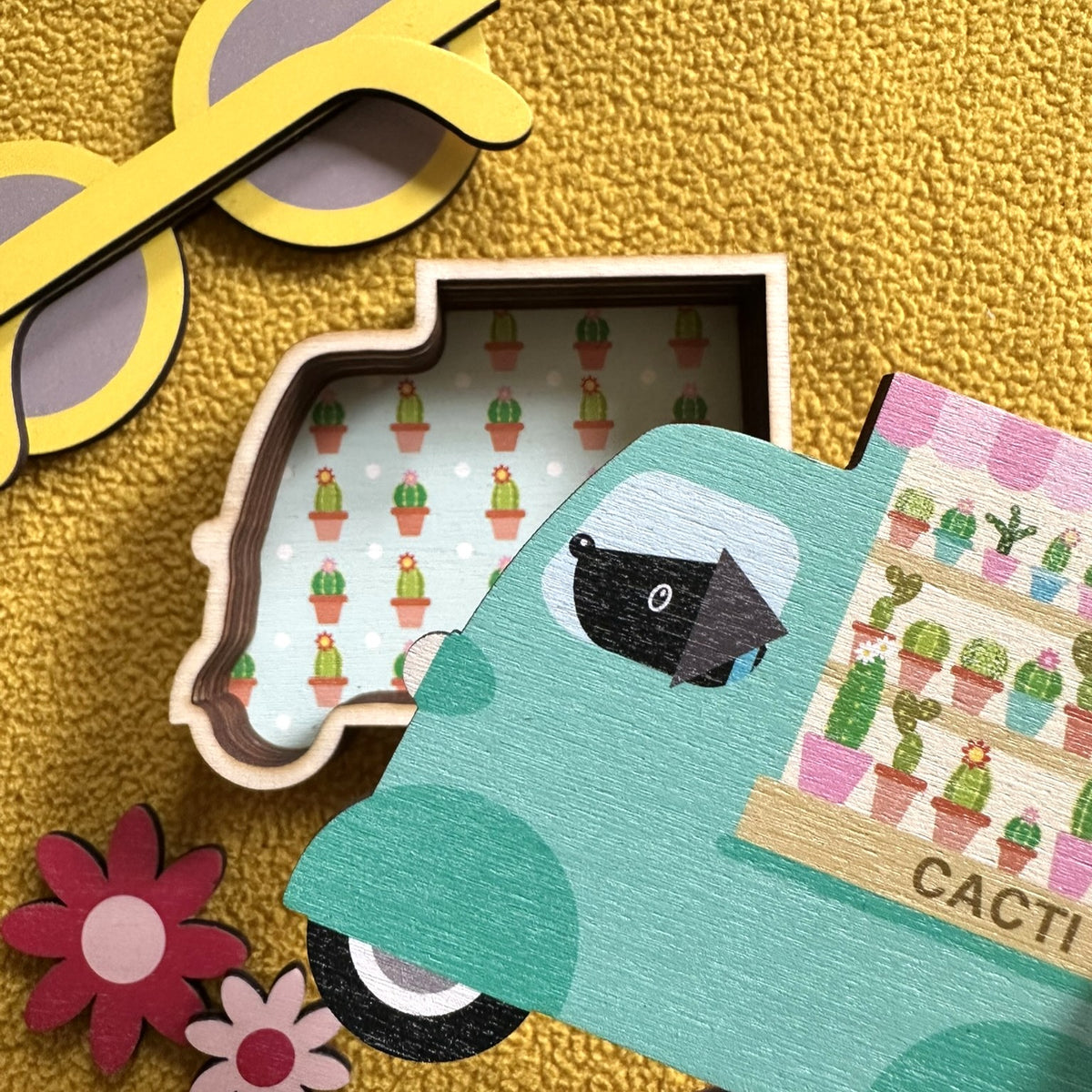 Wooden Trinket Box - Mobile Cacti Shop Van