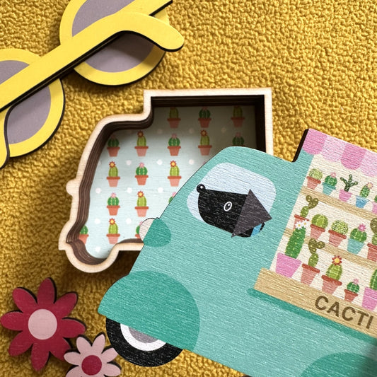 Wooden Trinket Box - Mobile Cacti Shop Van