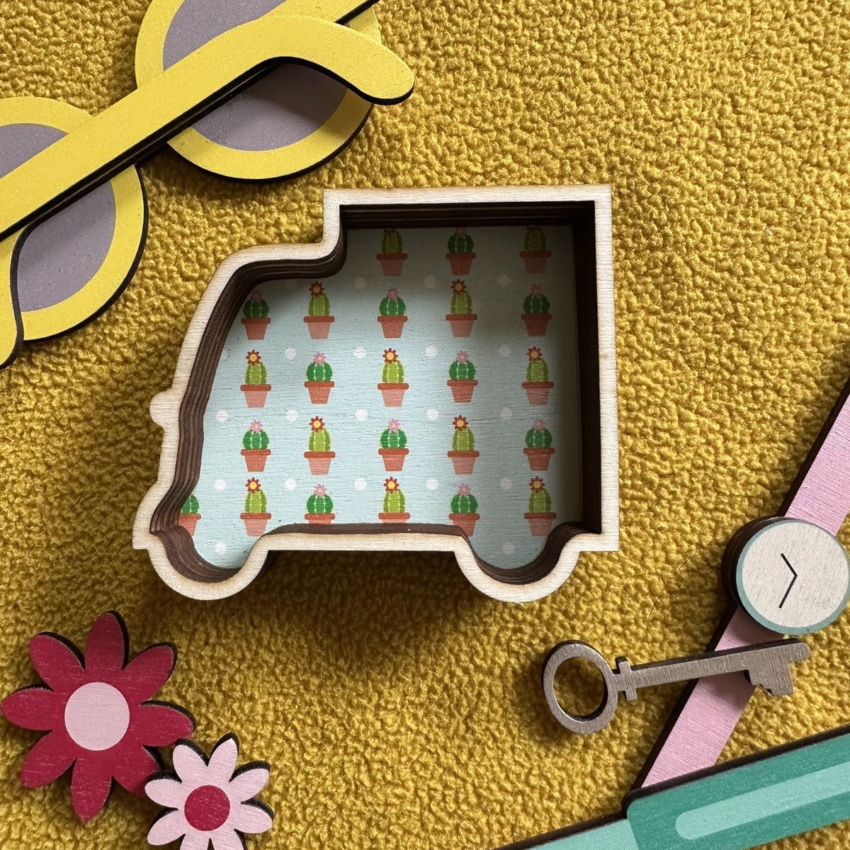 Wooden Trinket Box - Mobile Cacti Shop Van