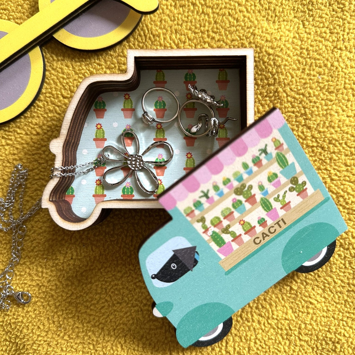 Wooden Trinket Box - Mobile Cacti Shop Van