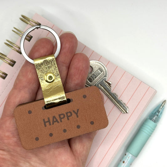 Bourbon Biscuit Keyring with Hidden Pocket Mirror