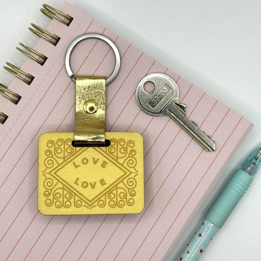 Custard Cream Keyring with Hidden Pocket Mirror