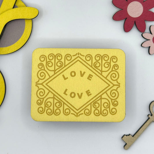 Wooden Trinket Box - Custard Cream Biscuit Shaped