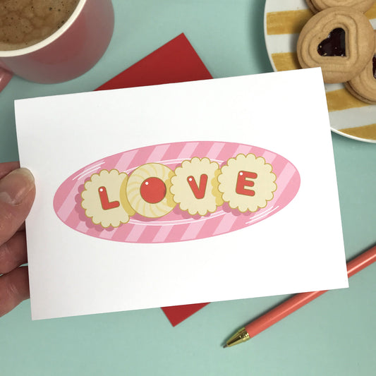 LOVE Jam Biscuits Card