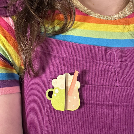 Pumpkin Latte Pin Brooch