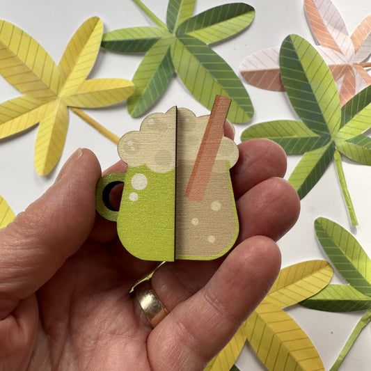 Pumpkin Latte Pin Brooch